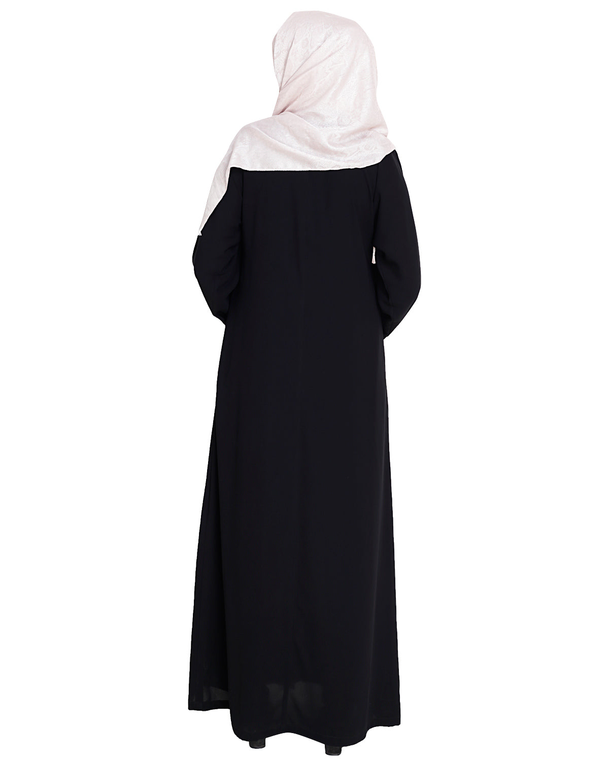 Floweret Embroidered Dubai Style Abaya Black