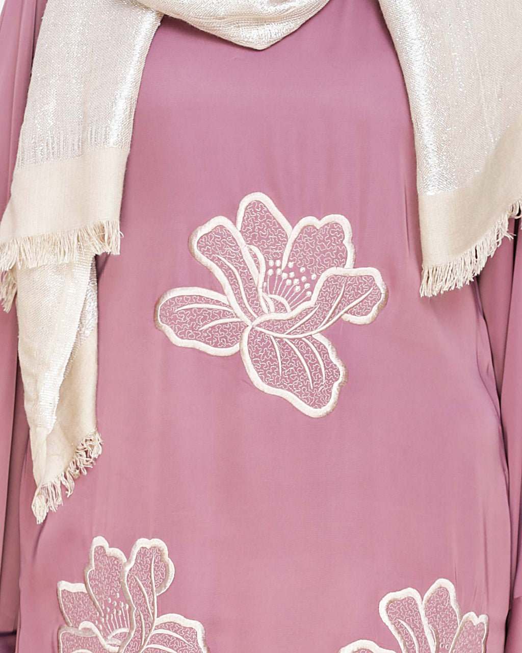 Daisy Dubai style Abaya Onion Pink