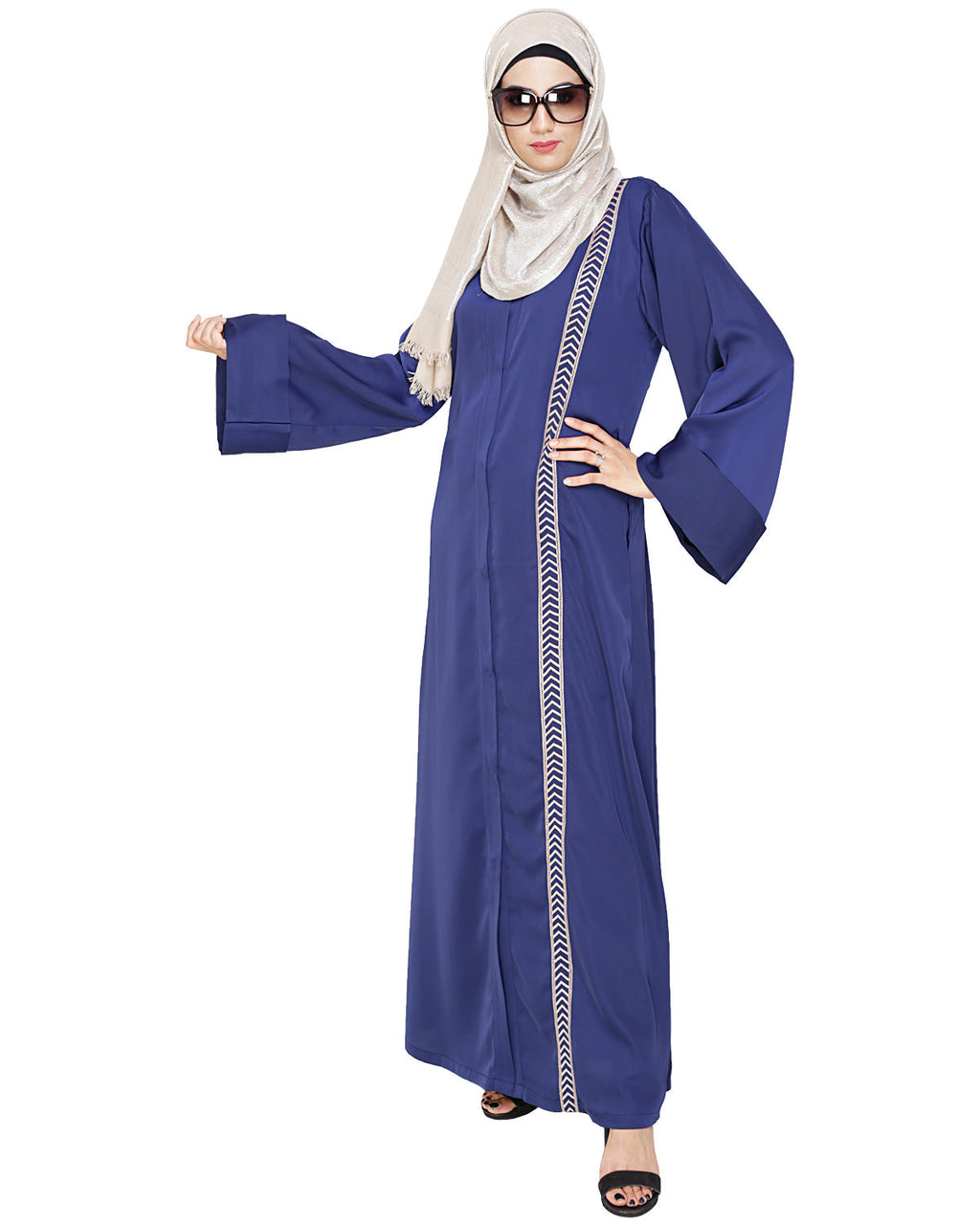 Lofty Dubai Style Abaya Blue