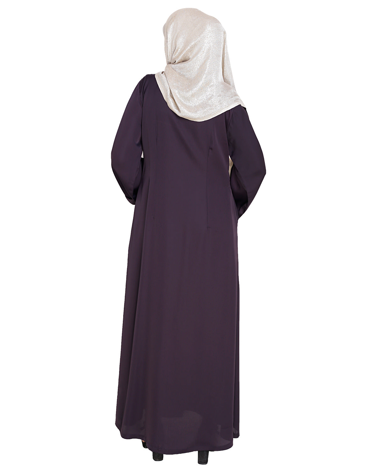 Lofty Dubai Style Abaya Dark Purple