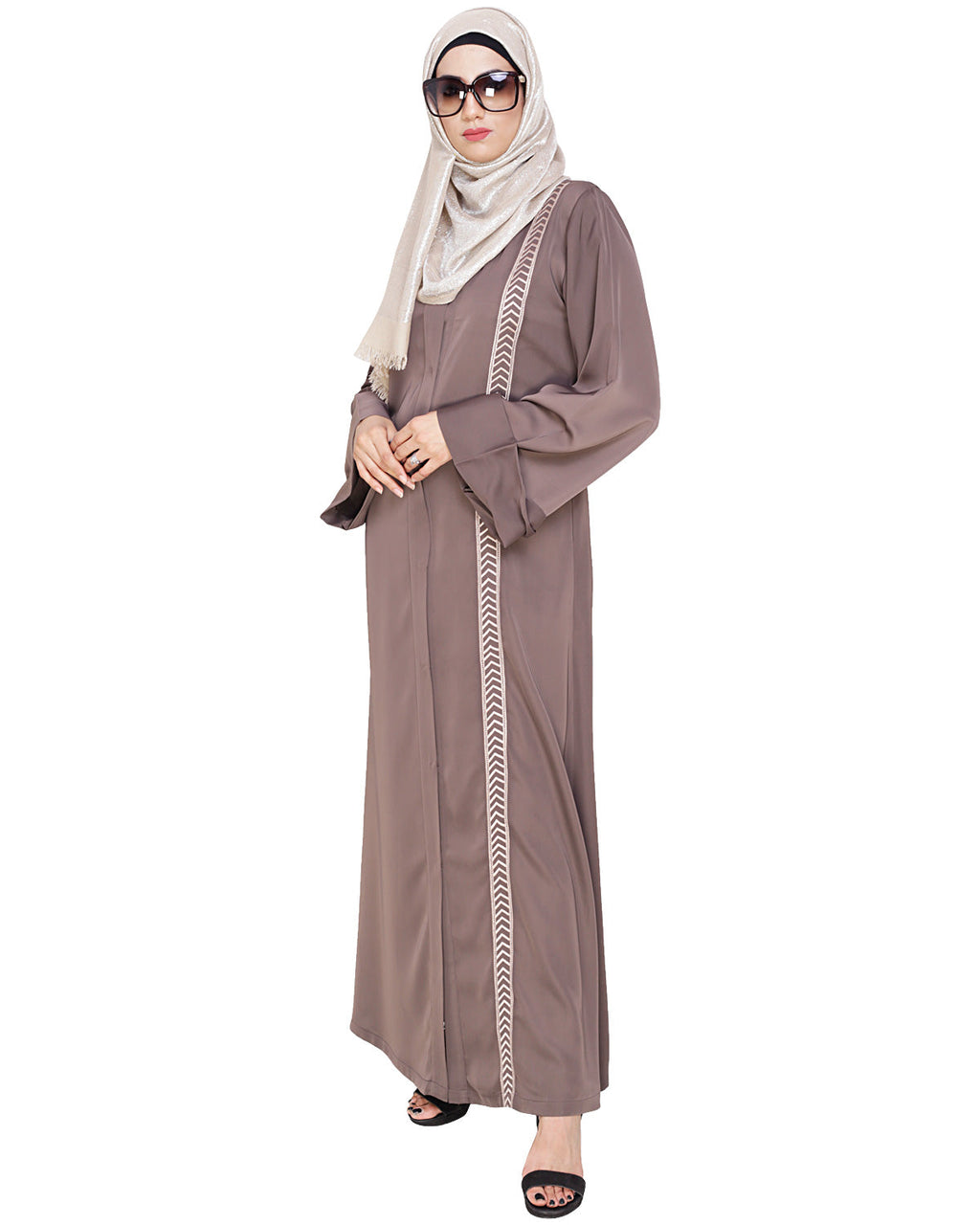 Lofty Dubai Style Abaya Oak Brown