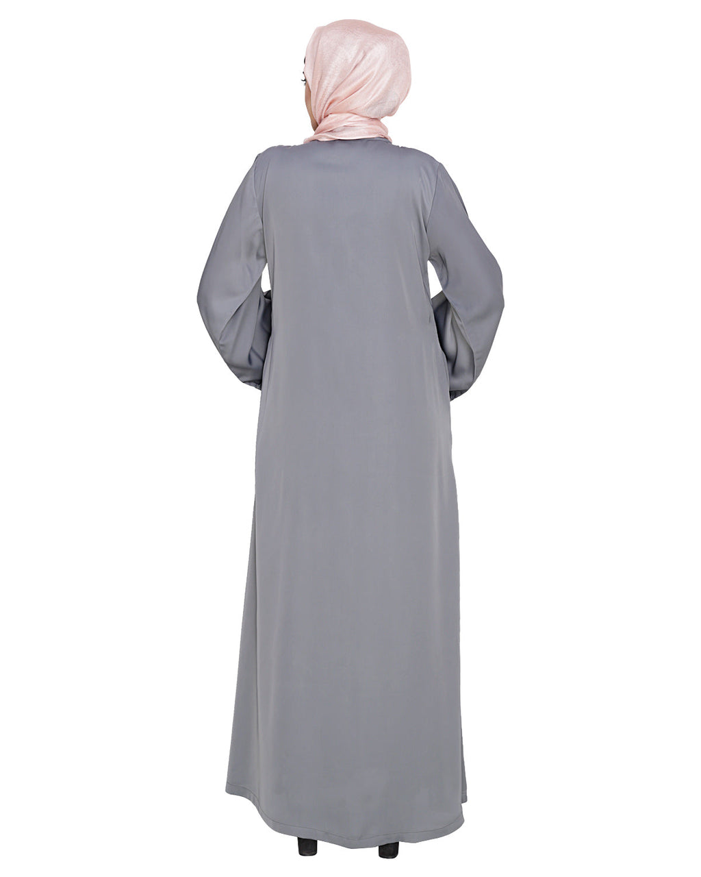 Glinty Dubai Style Abaya Grey
