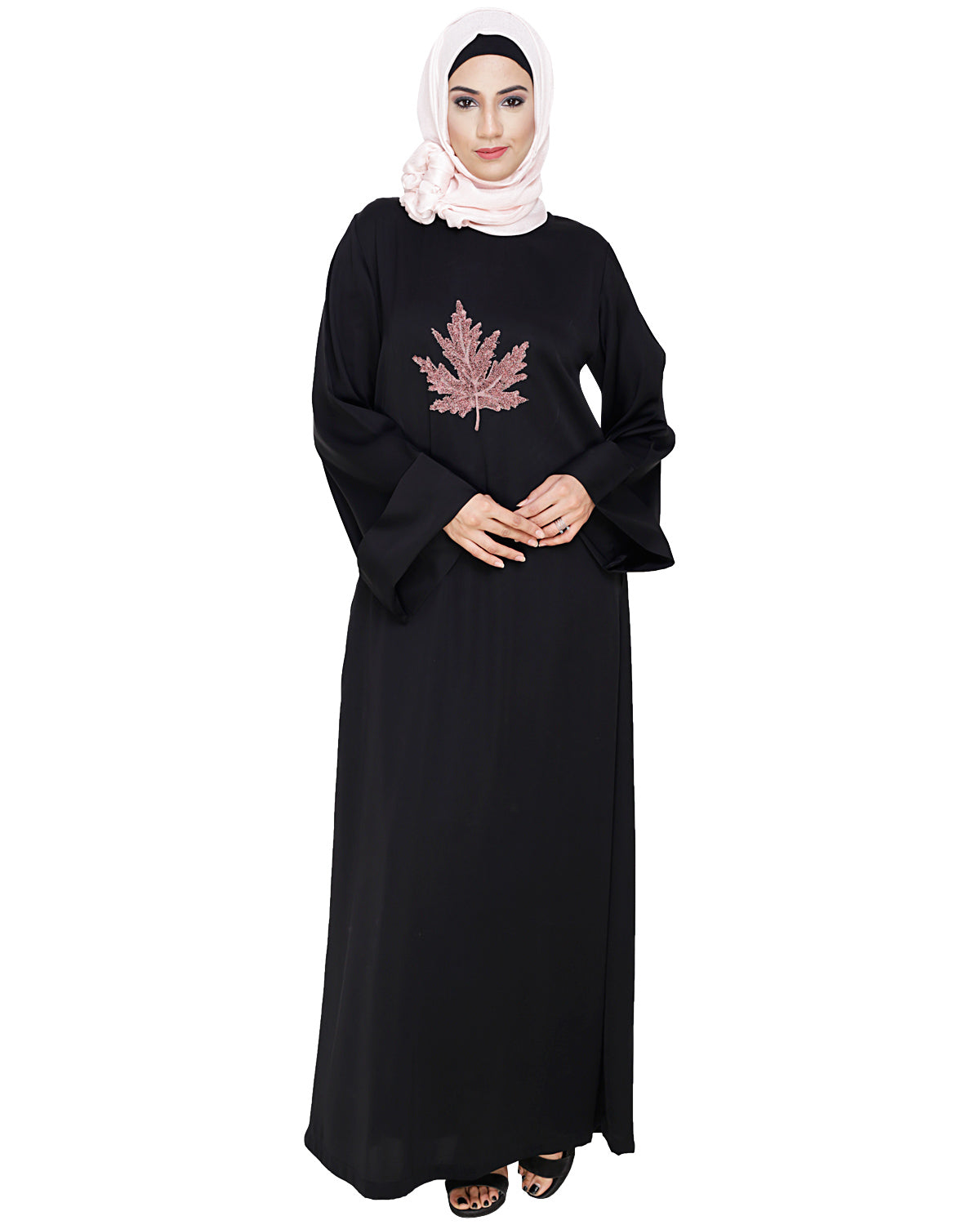 Wispy Dubai Style Abaya Black