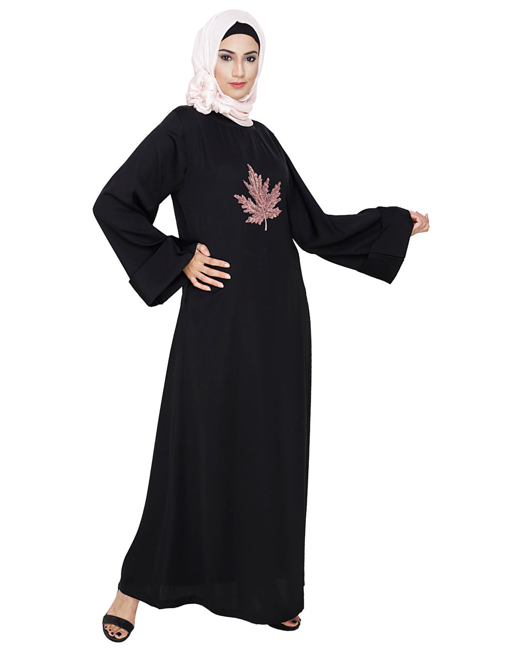 Wispy Dubai Style Abaya Black
