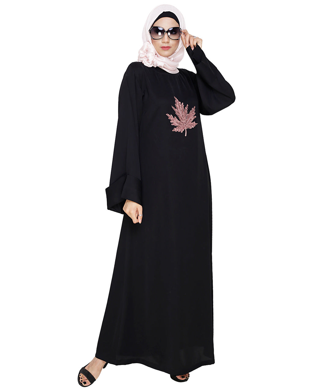 Wispy Dubai Style Abaya Black
