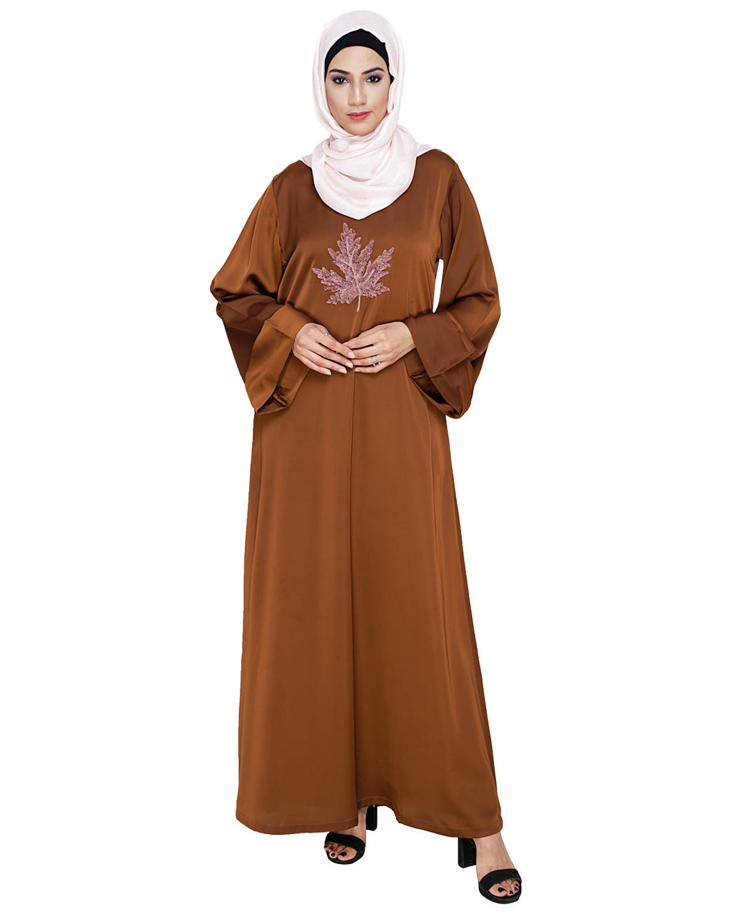 Wispy Dubai Style Abaya Tawny Brown