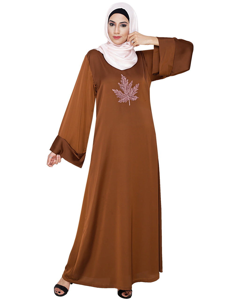 Wispy Dubai Style Abaya Tawny Brown