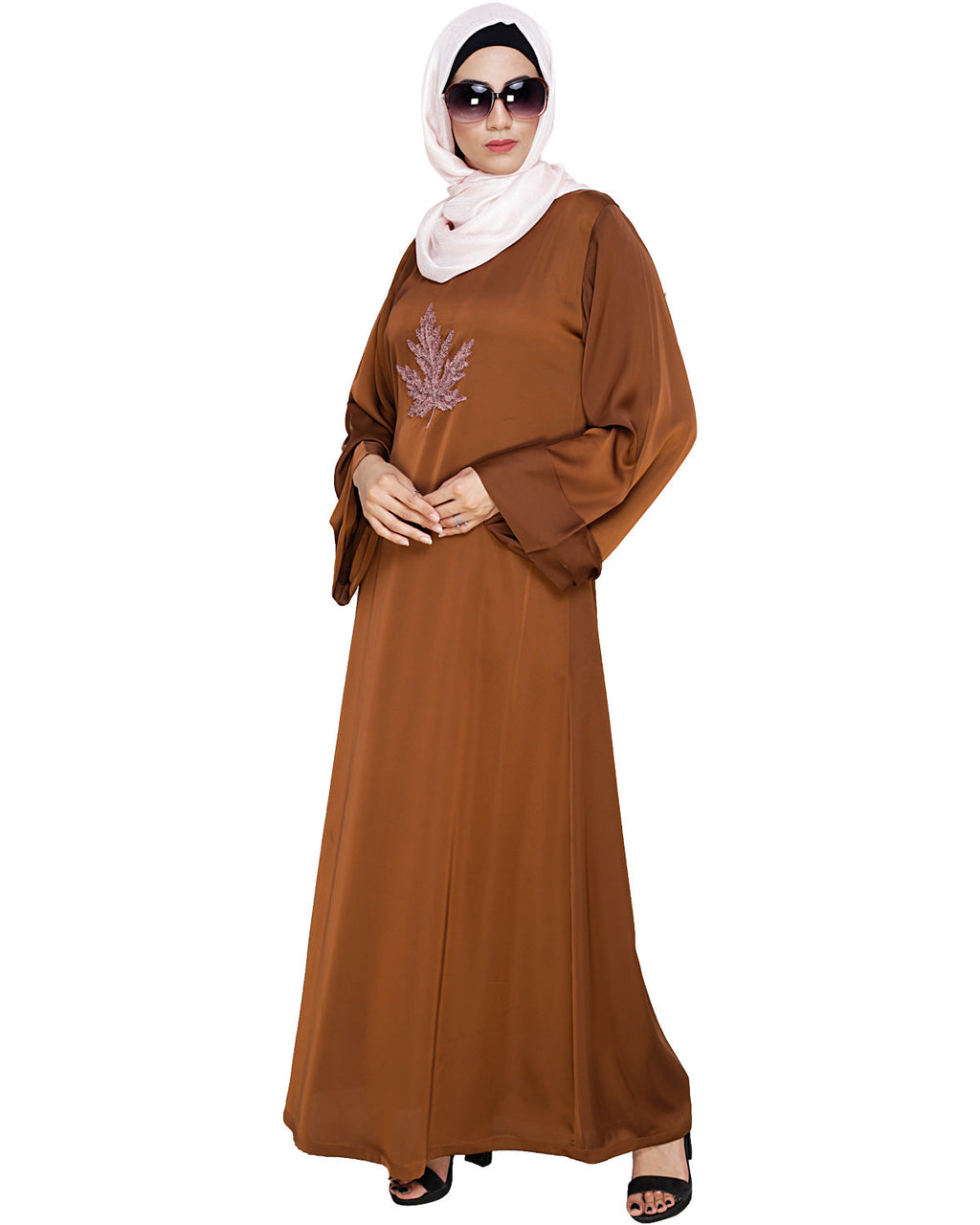 Wispy Dubai Style Abaya Tawny Brown