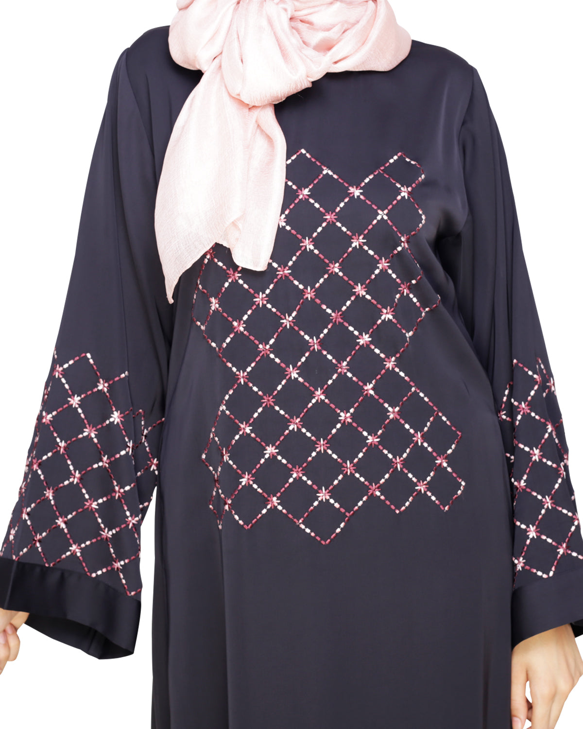Regal Dubai Style Abaya Dark Grey