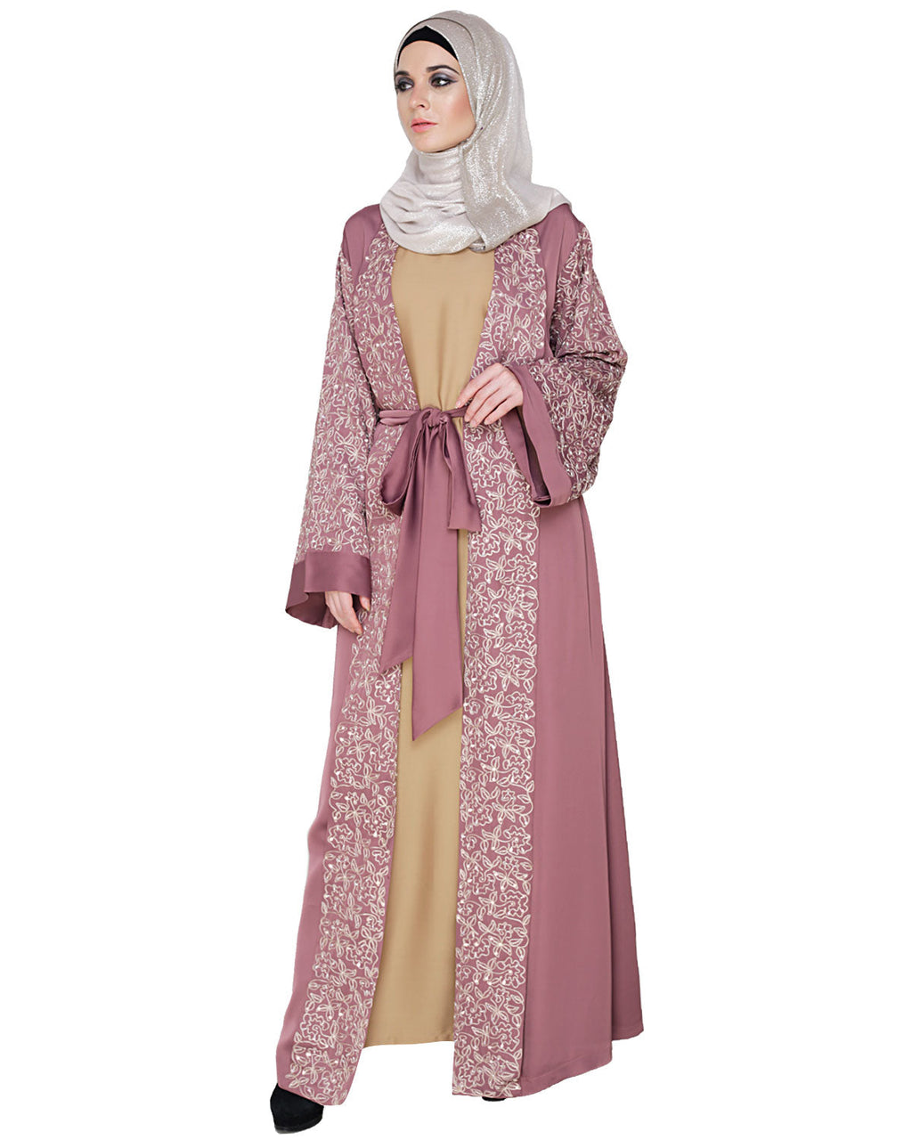 Luxury Dubai Style abaya Onion Pink