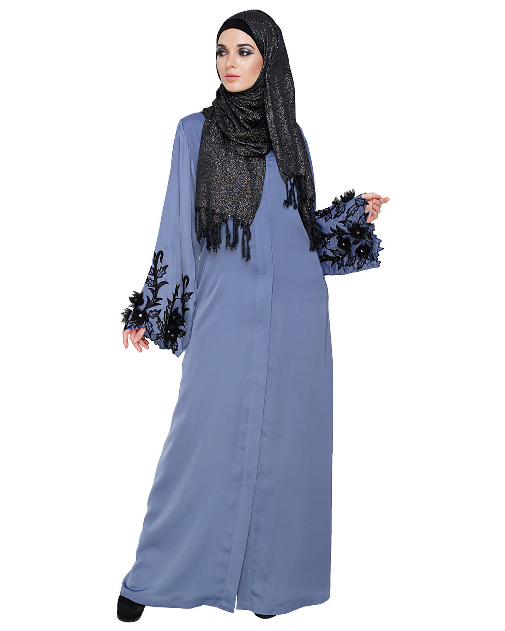 Majestic Dubai style Abaya Blue