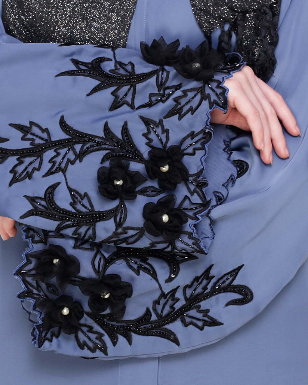 Majestic Dubai style Abaya Blue