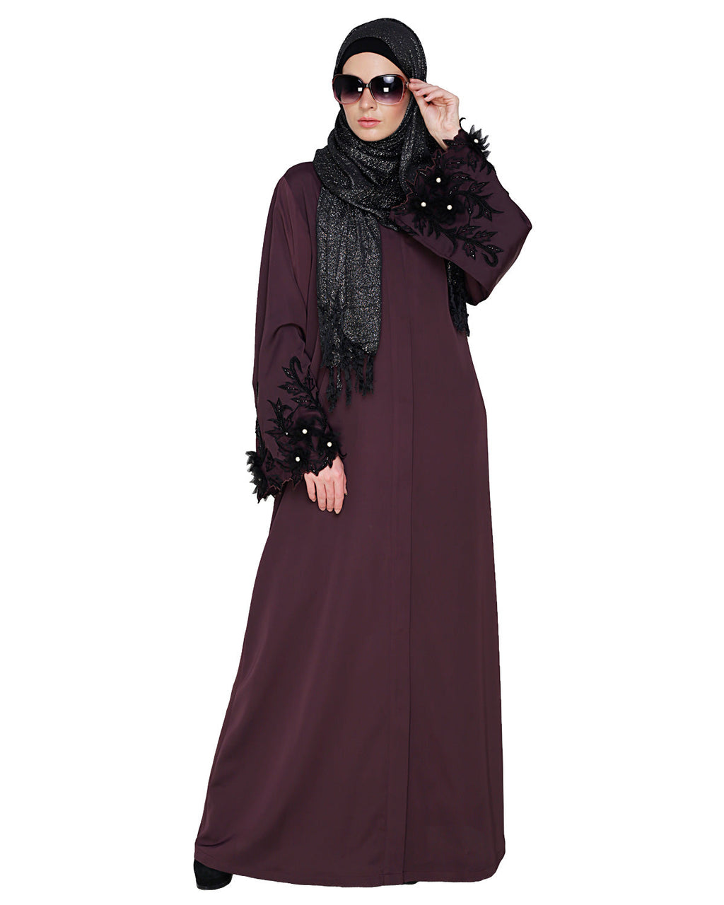 Majestic Dubai style Abaya Purple