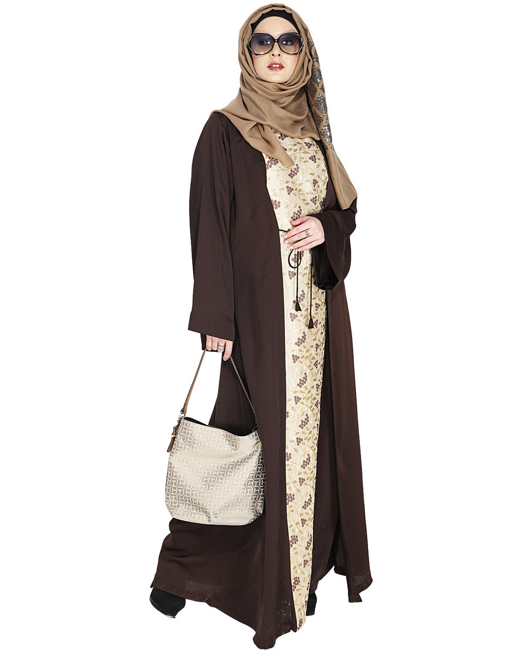 Effortless Layered Abaya Brown