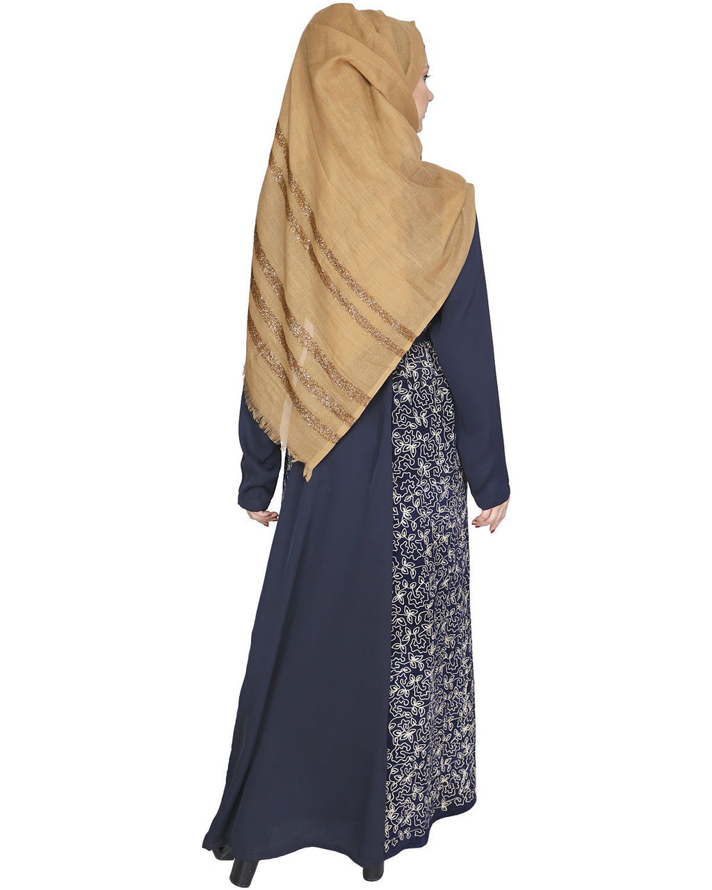 Opulent Velt Abaya Blue