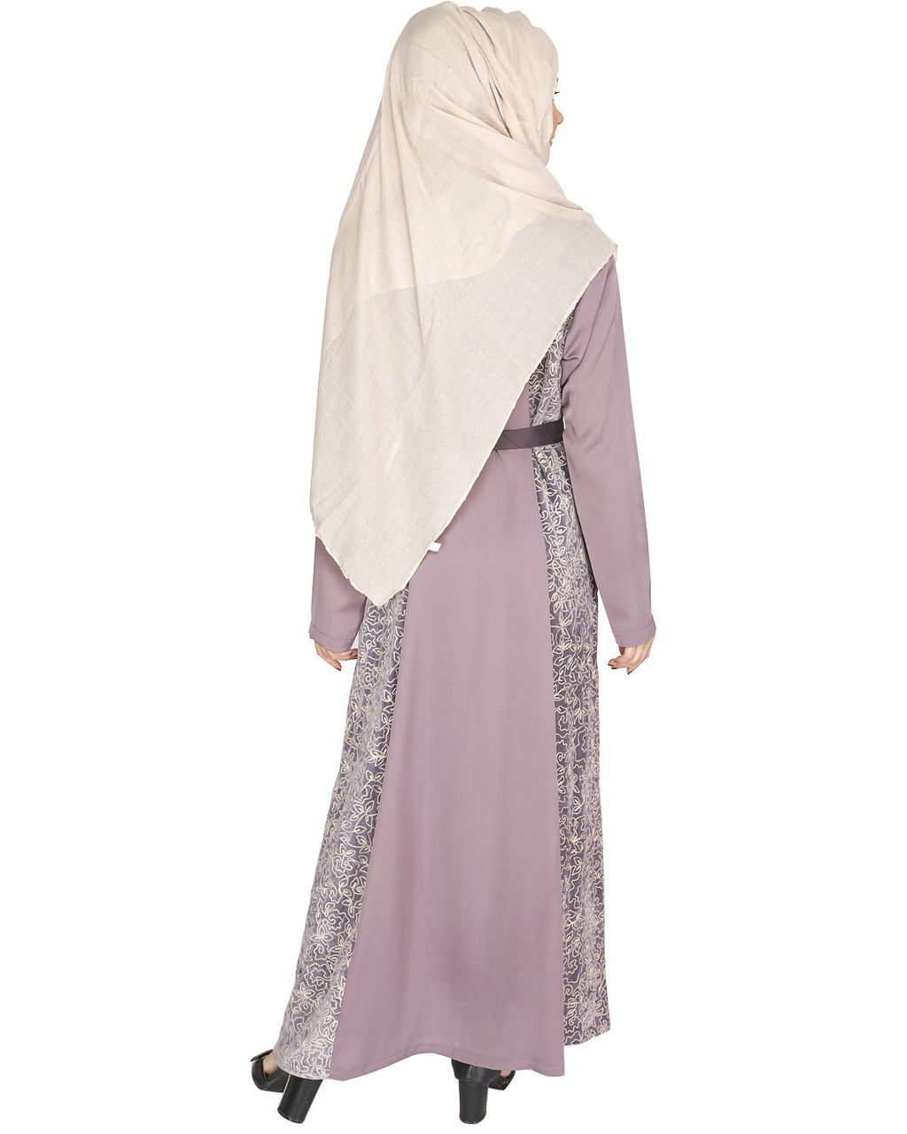 Opulent Velt Abaya Purple