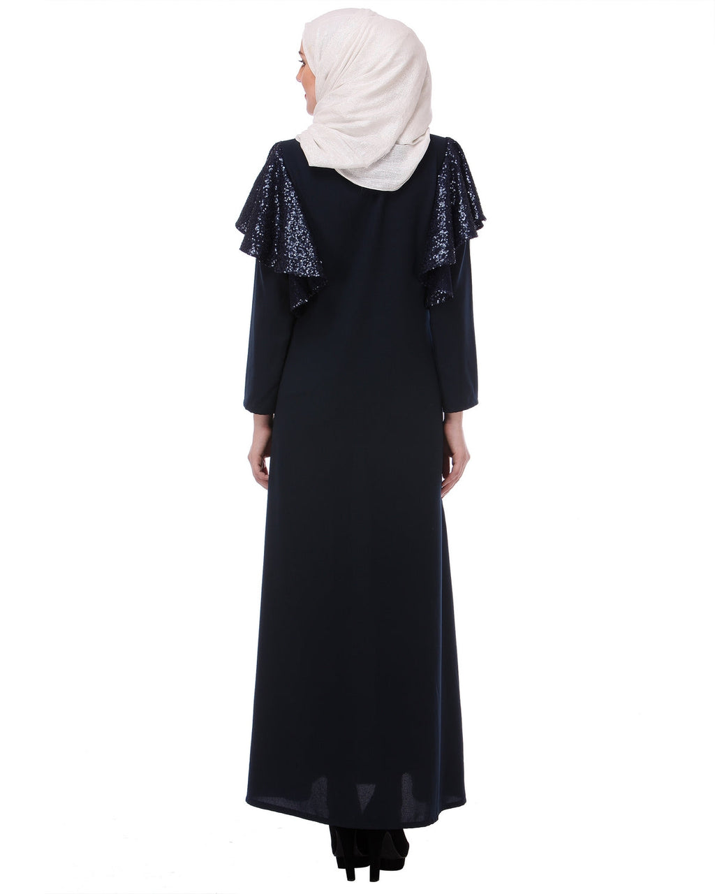 Butterfly Blue sequined Abaya Blue
