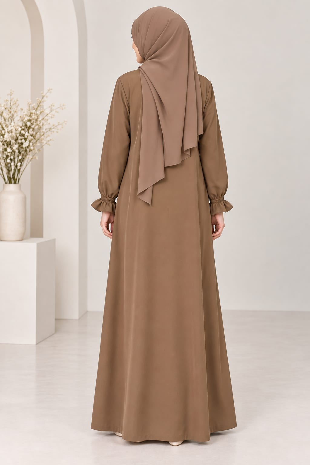 Blush Ruffle Abaya
