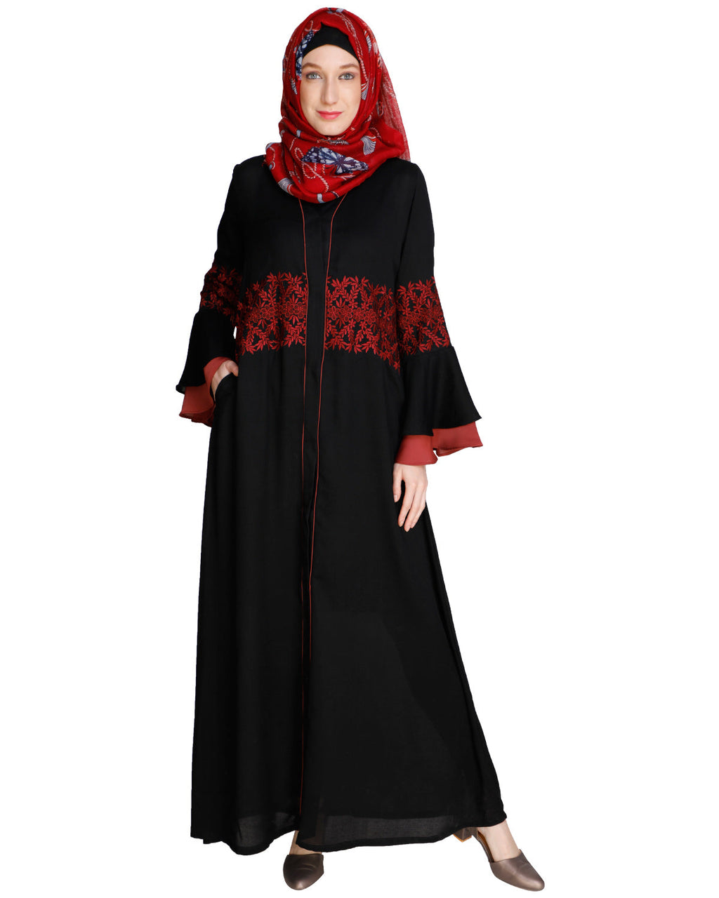 Jingle Bell Abaya Black