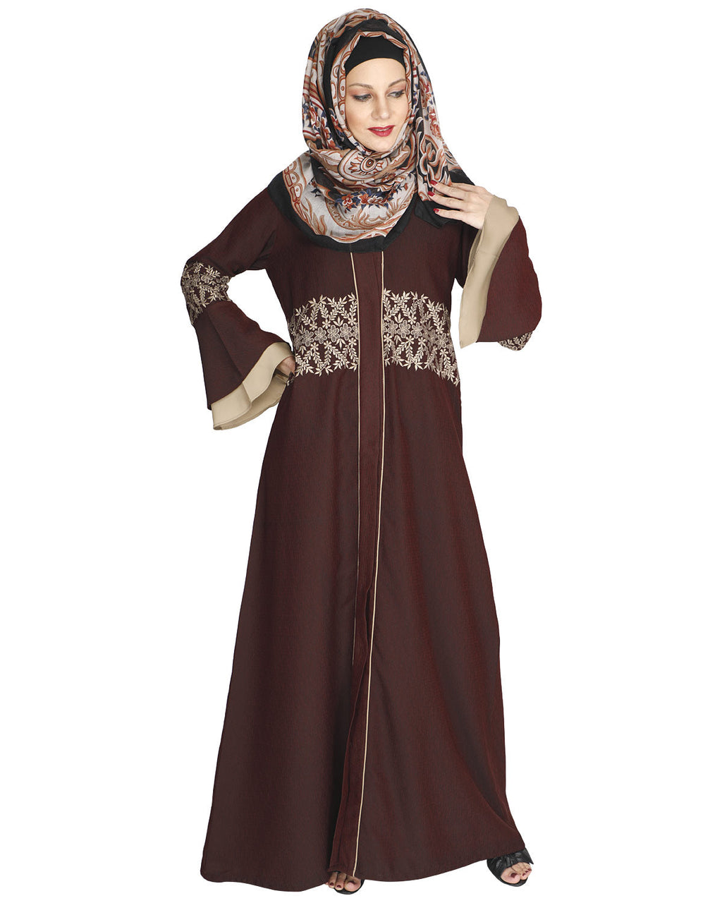 Jingle Bell Abaya Maroon