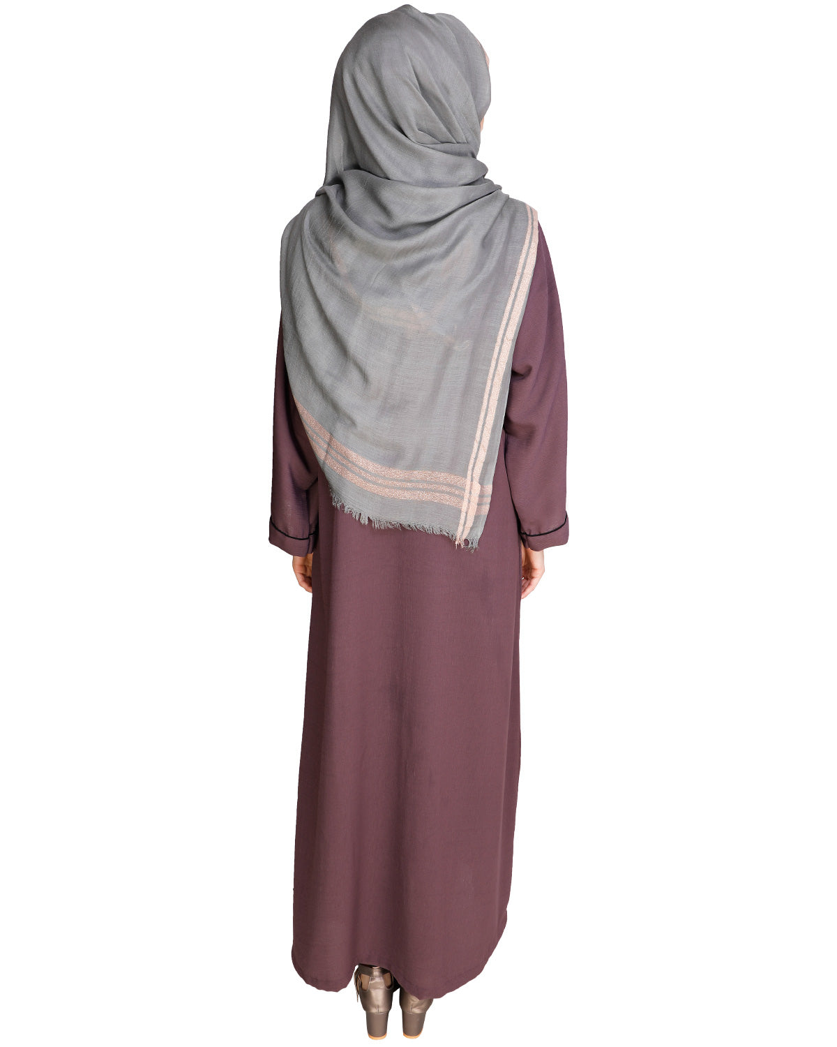 Classic Dubai Style Abaya Onion Pink
