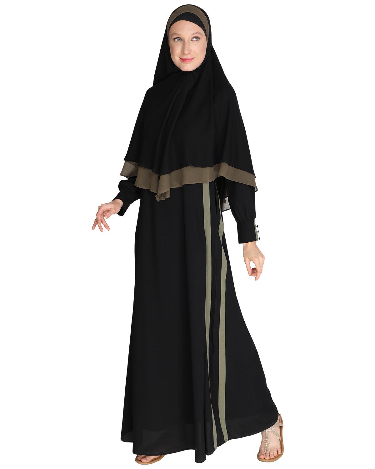 Abaya with Hijab Set Black