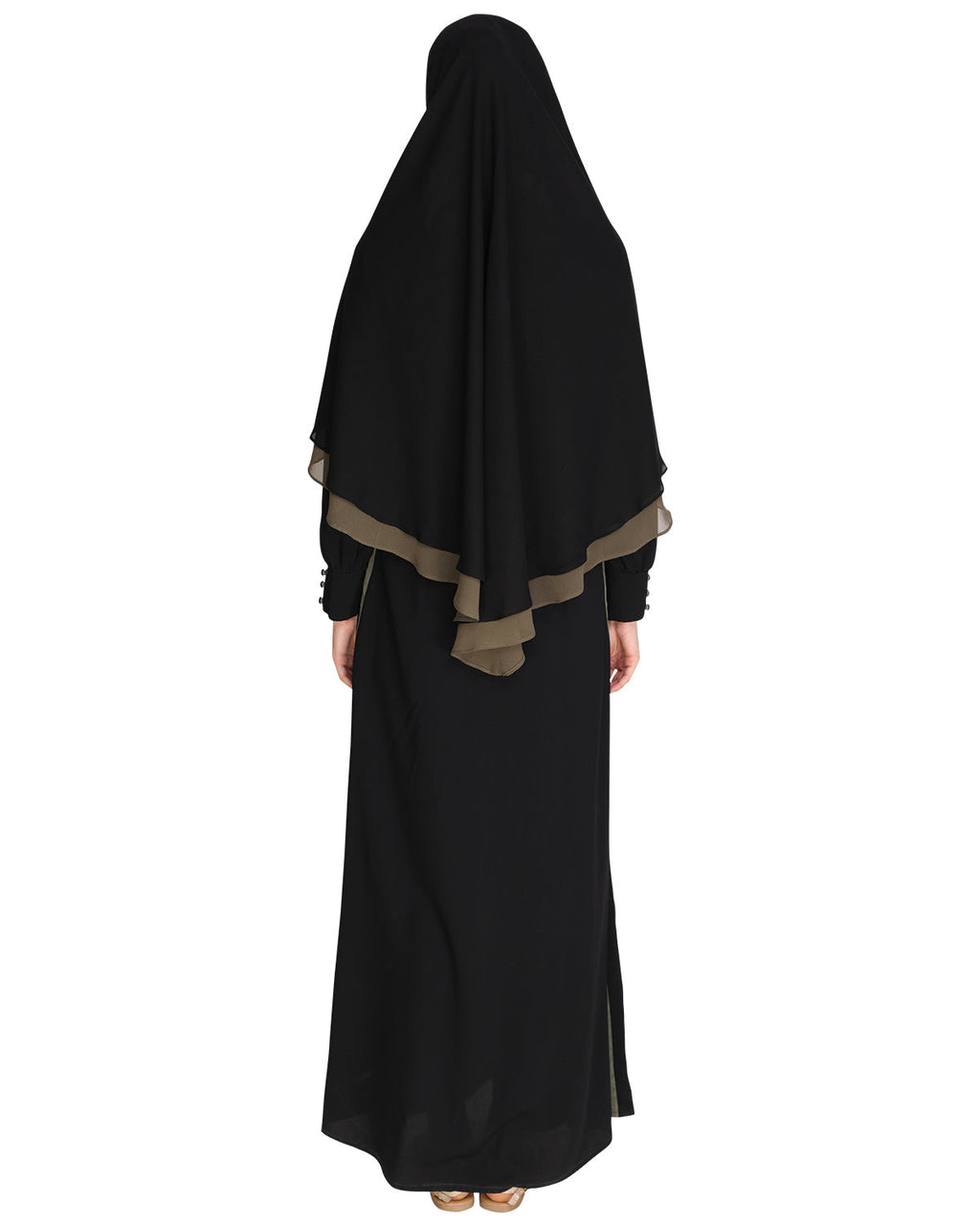 Abaya with Hijab Set Sage Green
