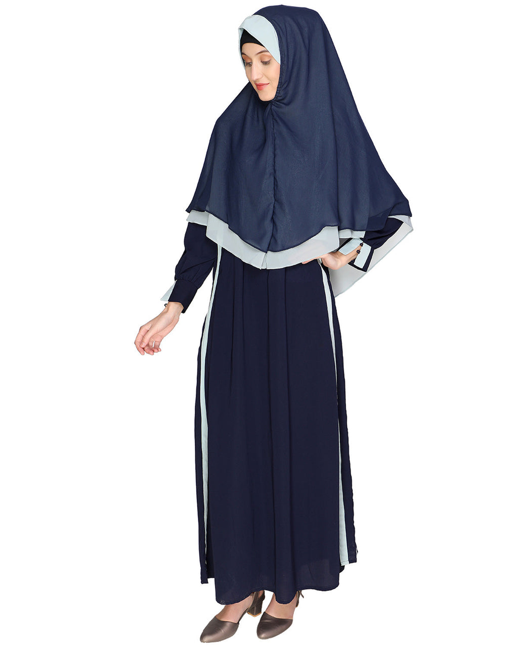 Abaya with Hijab Set Sage Green
