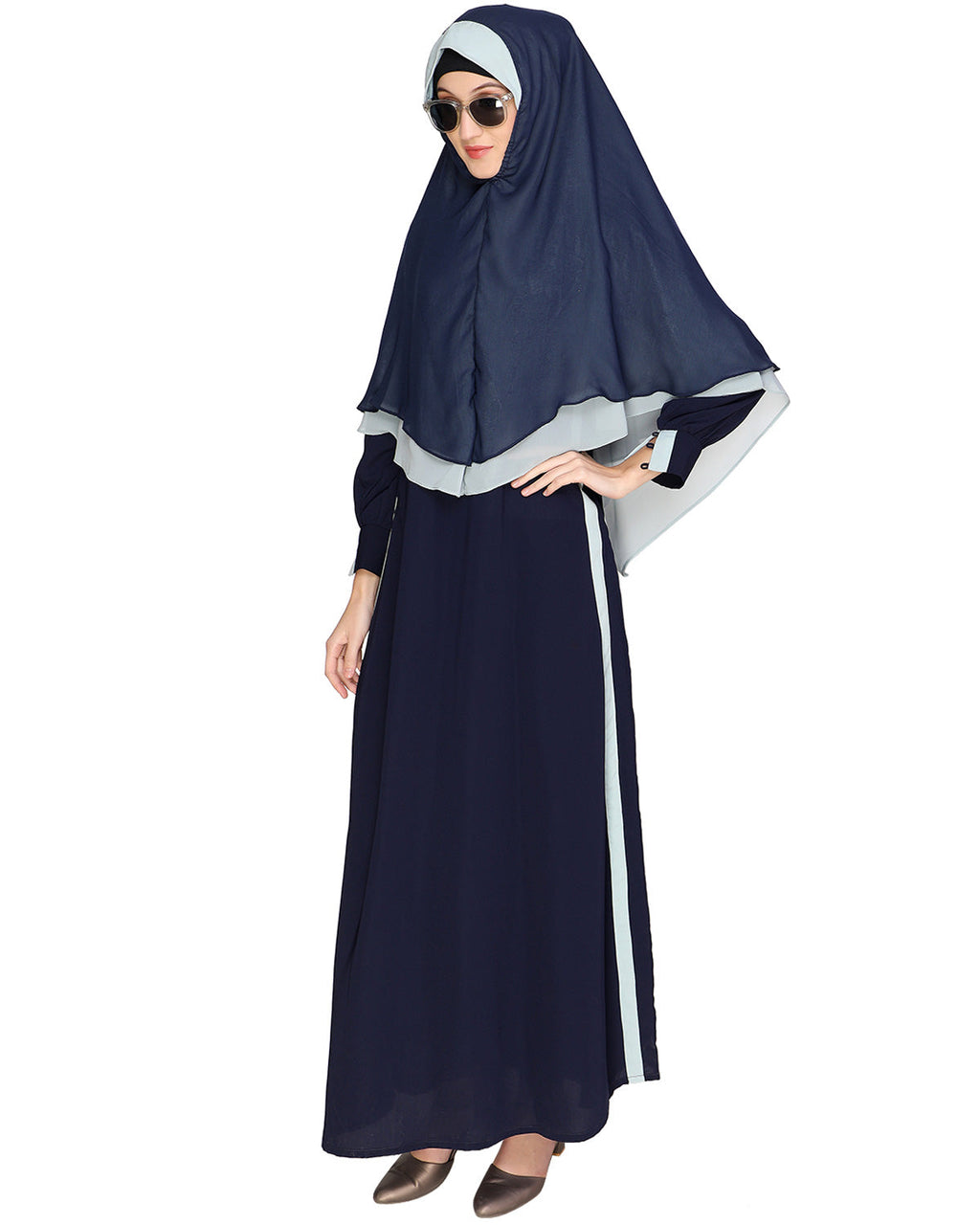 Abaya with Hijab Set Sage Green