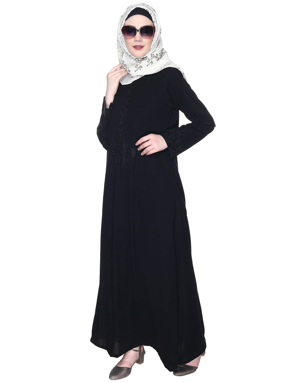 Persian Embroidered Abaya Black
