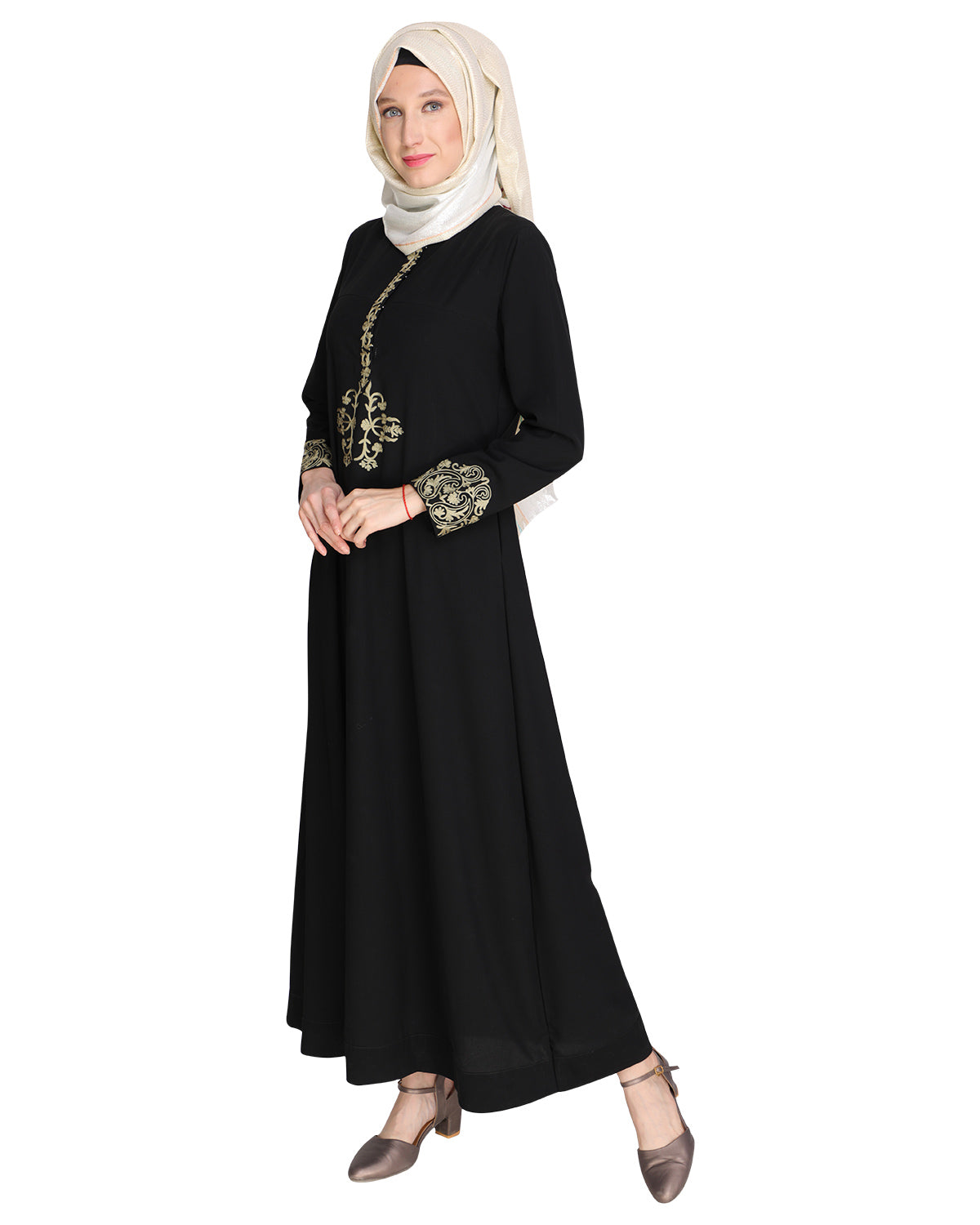 Persian Embroidered Abaya Black
