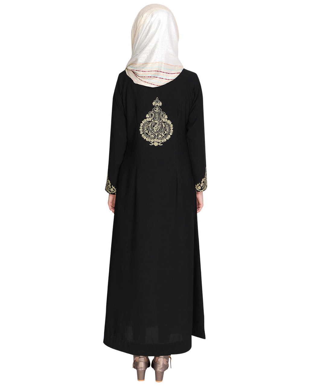 Persian Embroidered Abaya Black