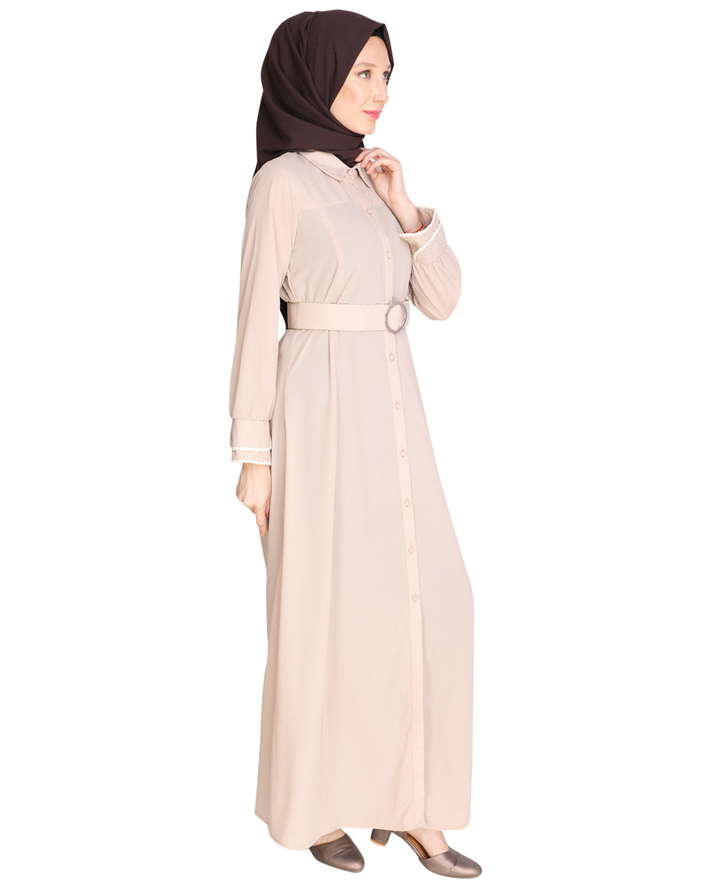 Shirt Style Maxi Dress Purple