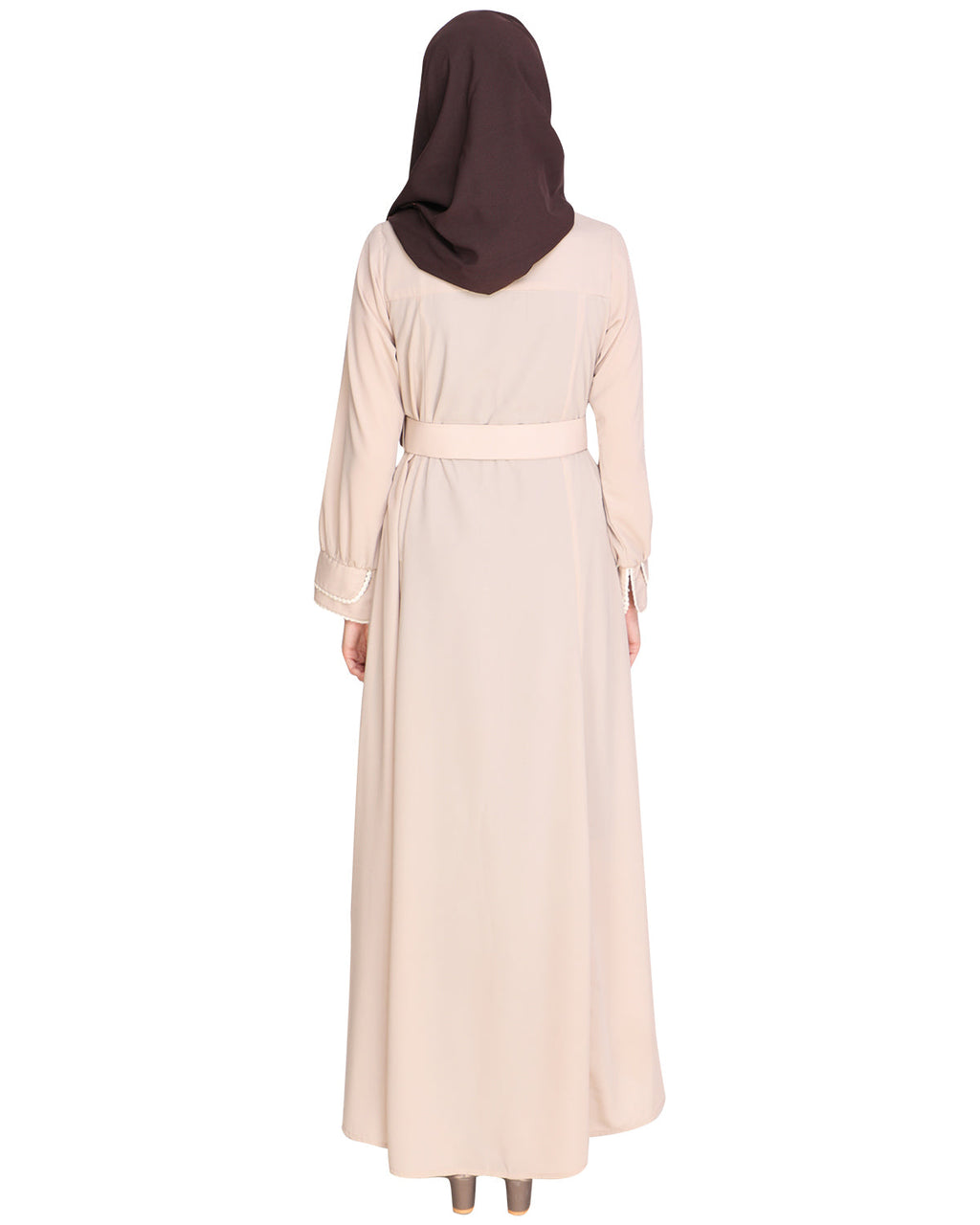 Shirt Style Maxi Dress Beige