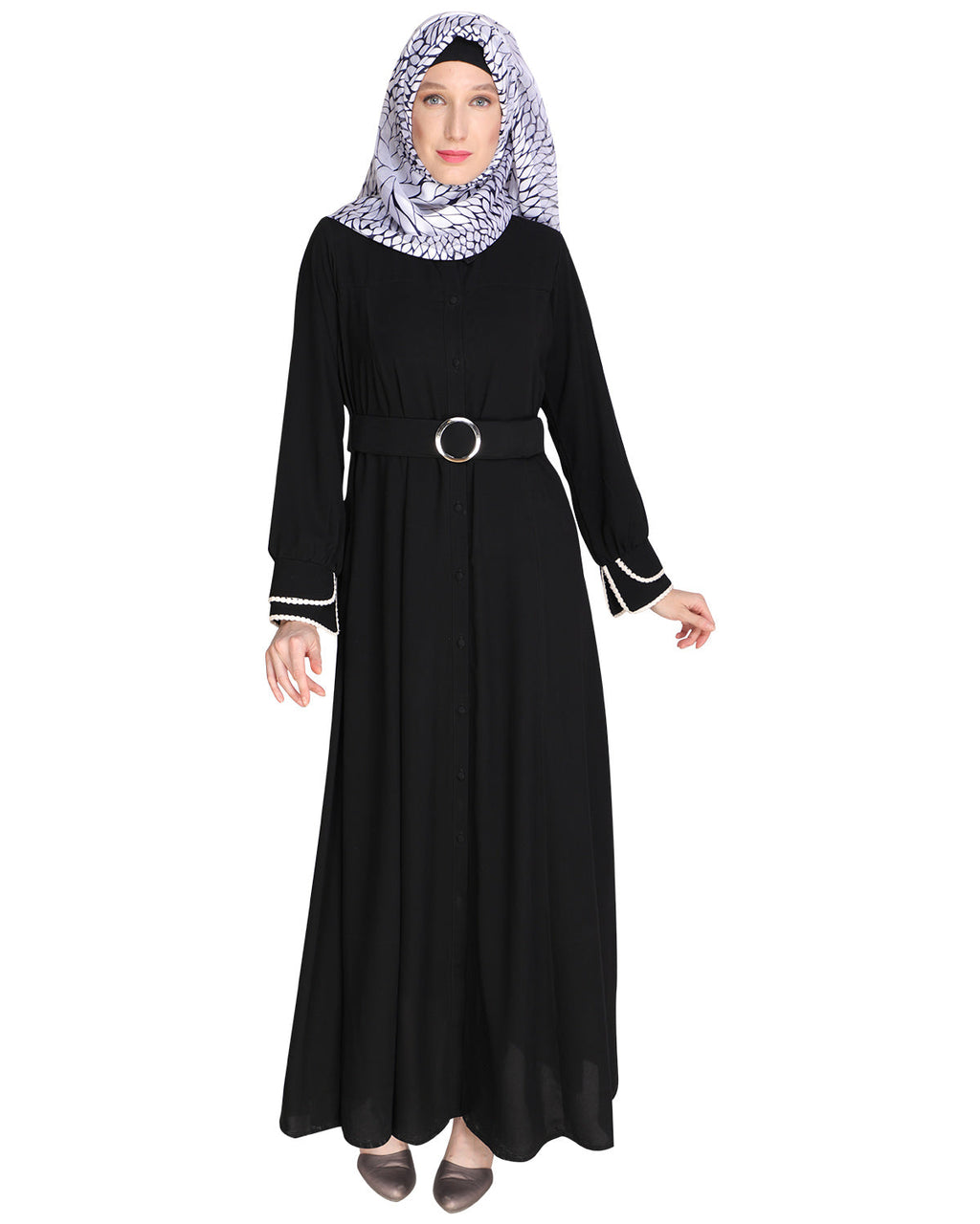 Shirt Style Maxi Dress Black