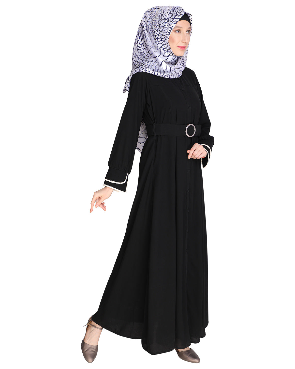 Shirt Style Maxi Dress Black