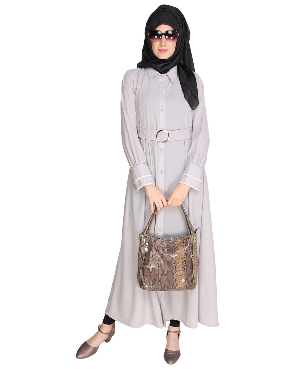 Shirt Style Maxi Dress Blue