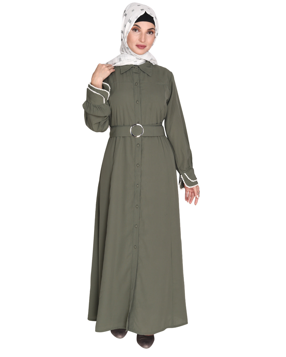 Shirt Style Maxi Dress Blue