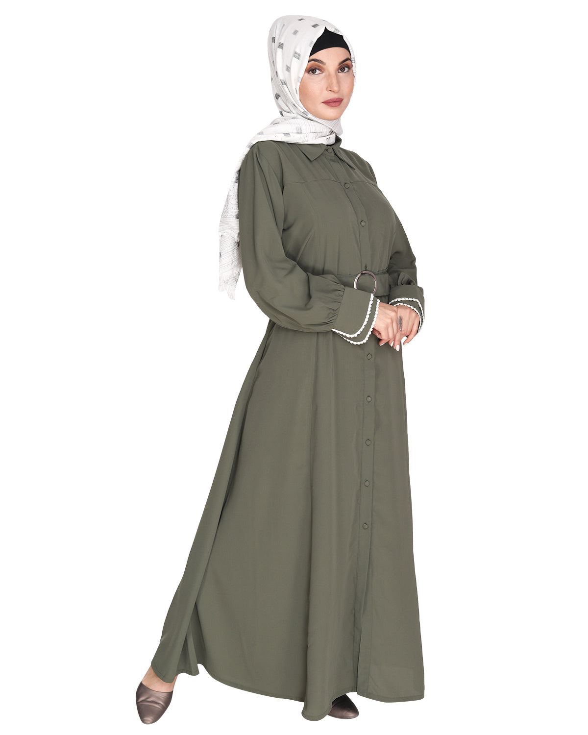 Shirt Style Maxi Dress Blue