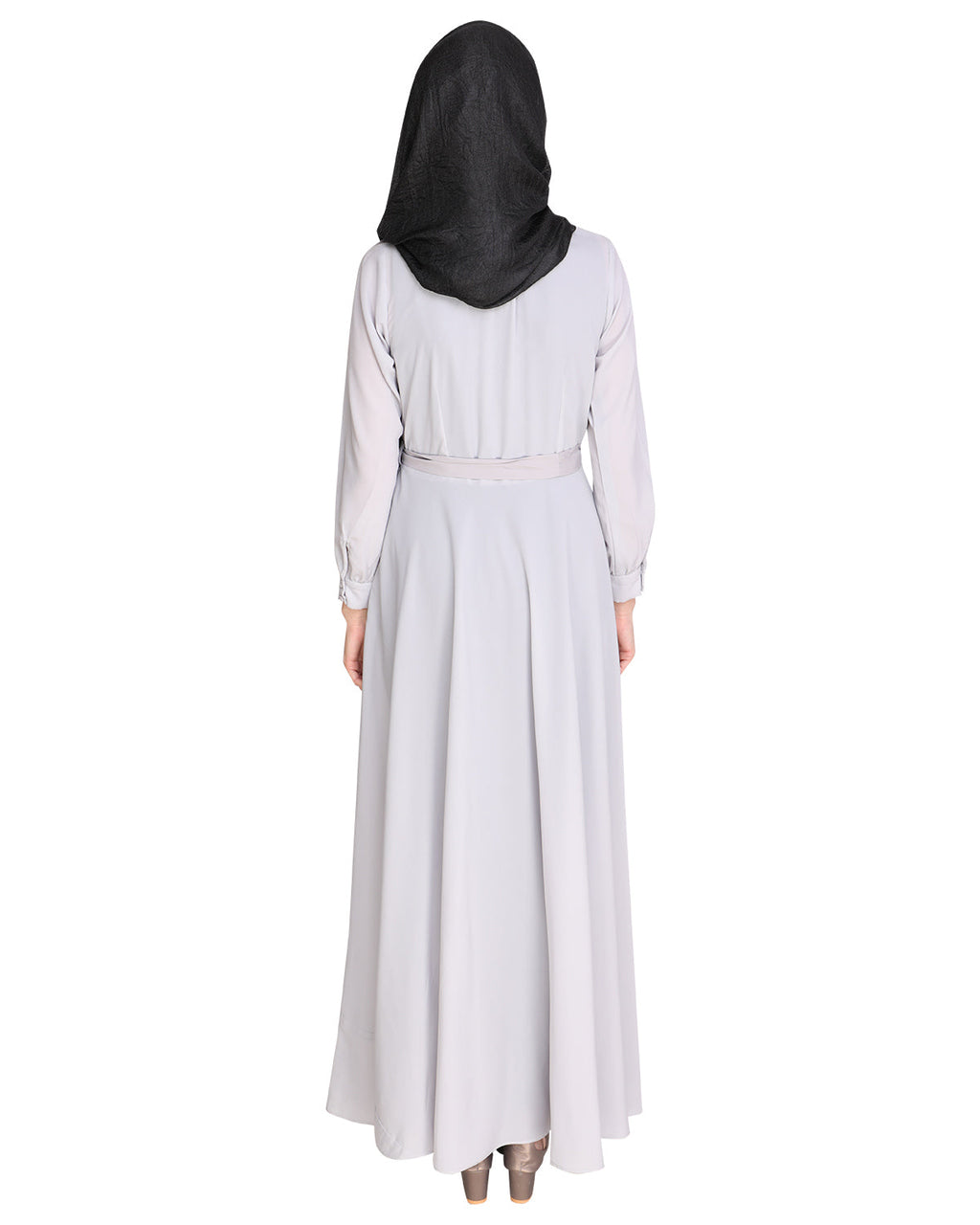 Gathered Neck Maxi Dress Ice Blue