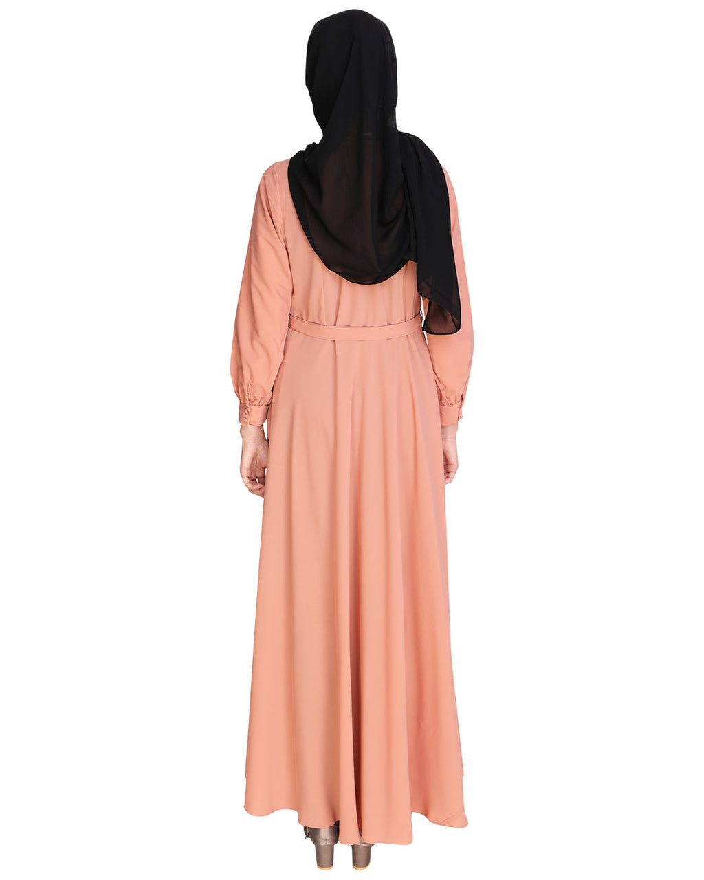Gathered Neck Maxi Dress Orange