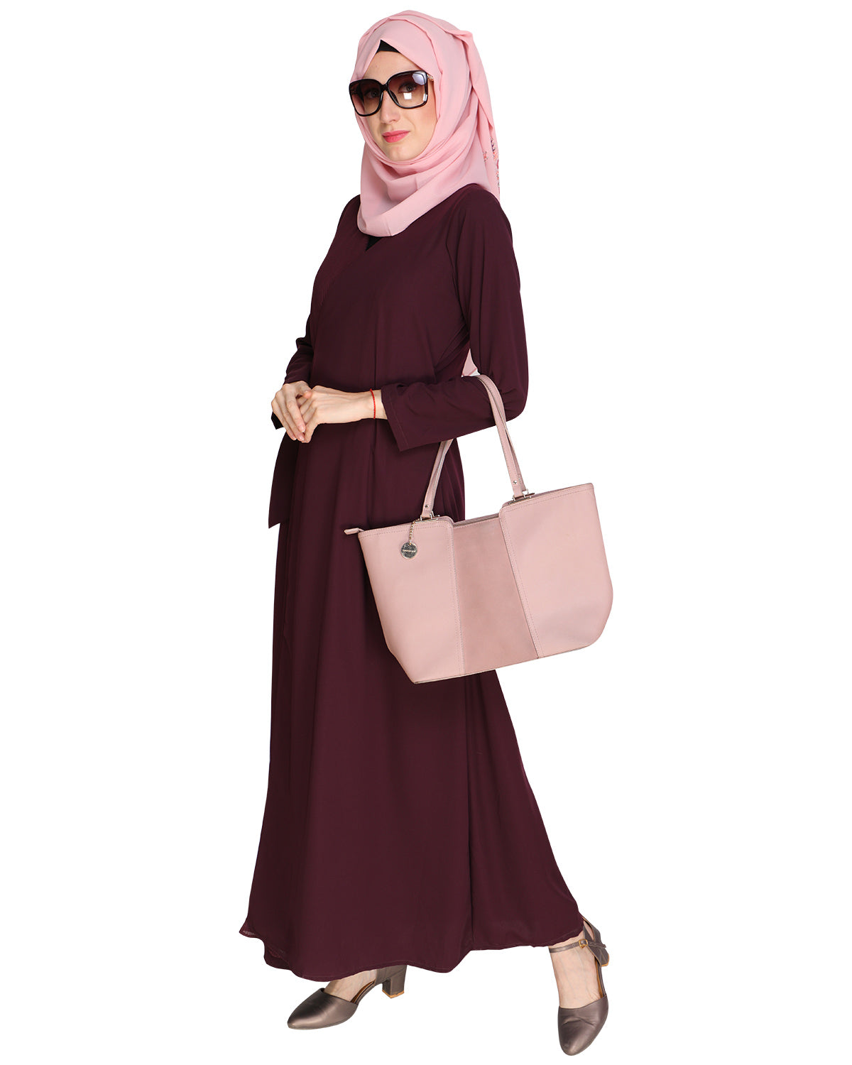 Angarkha Style Purple Abaya Purple