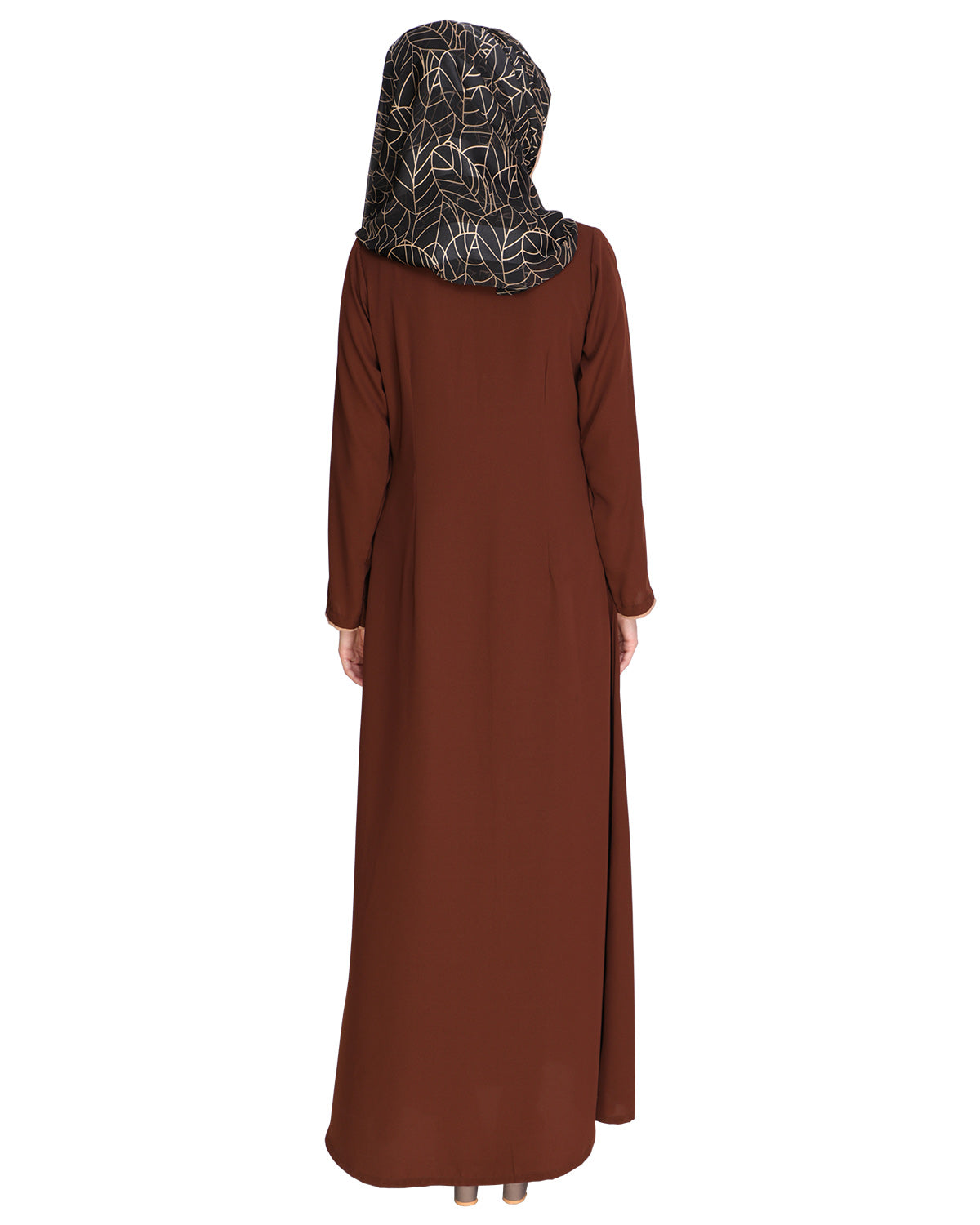 Sleek Dark Abaya Dark Brown