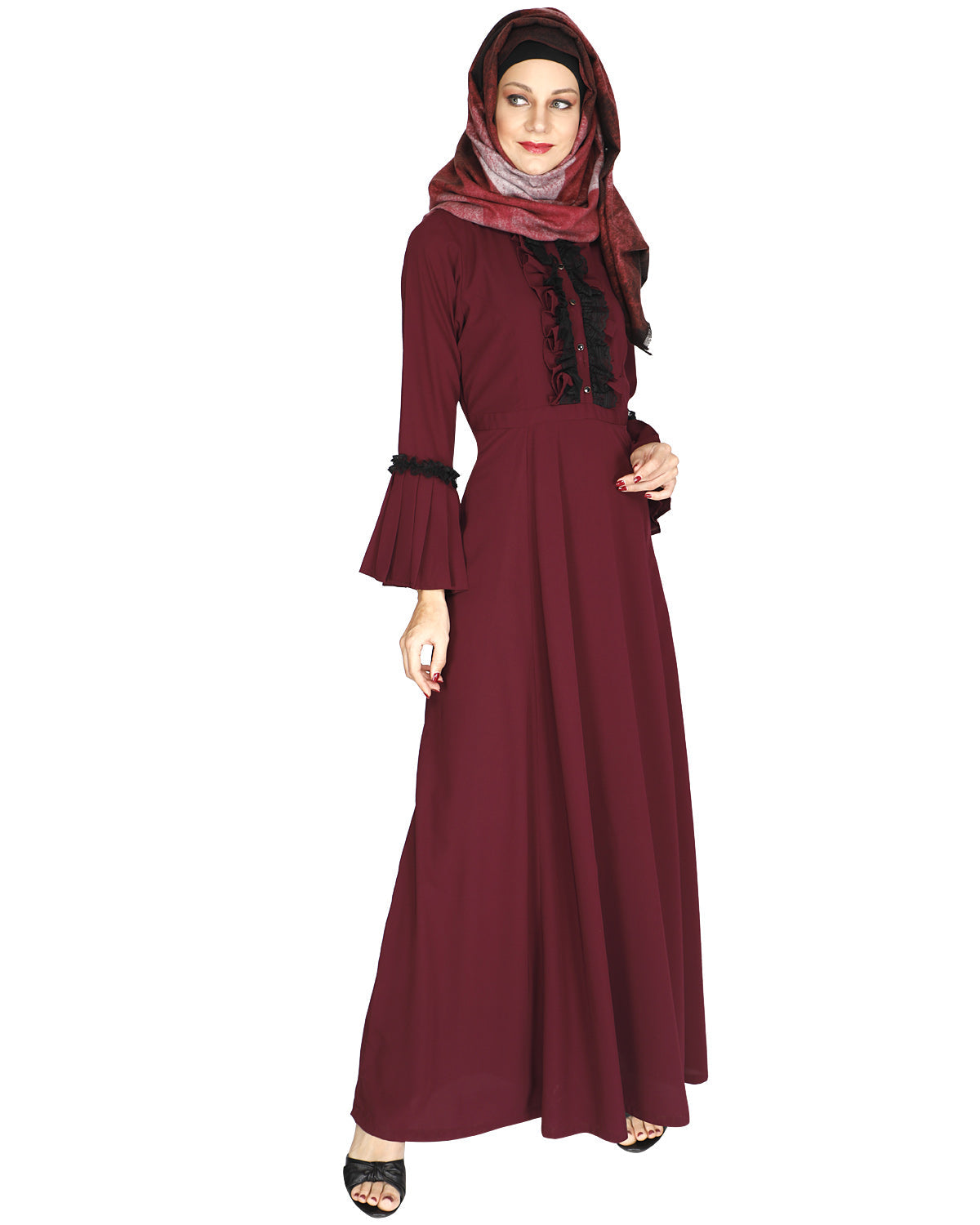 Fairy Frill Abaya Purple