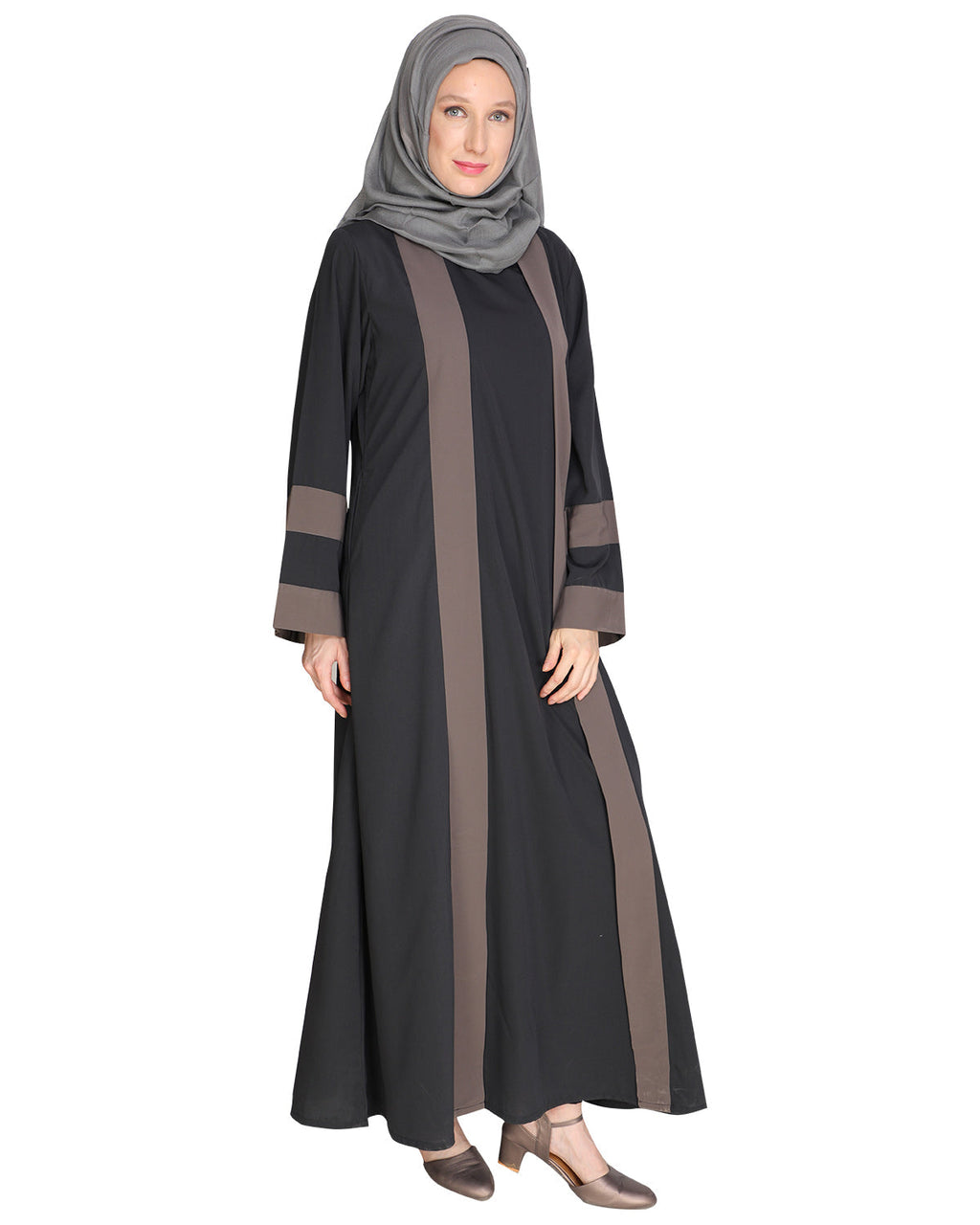 Contemporary Anchor Abaya Grey