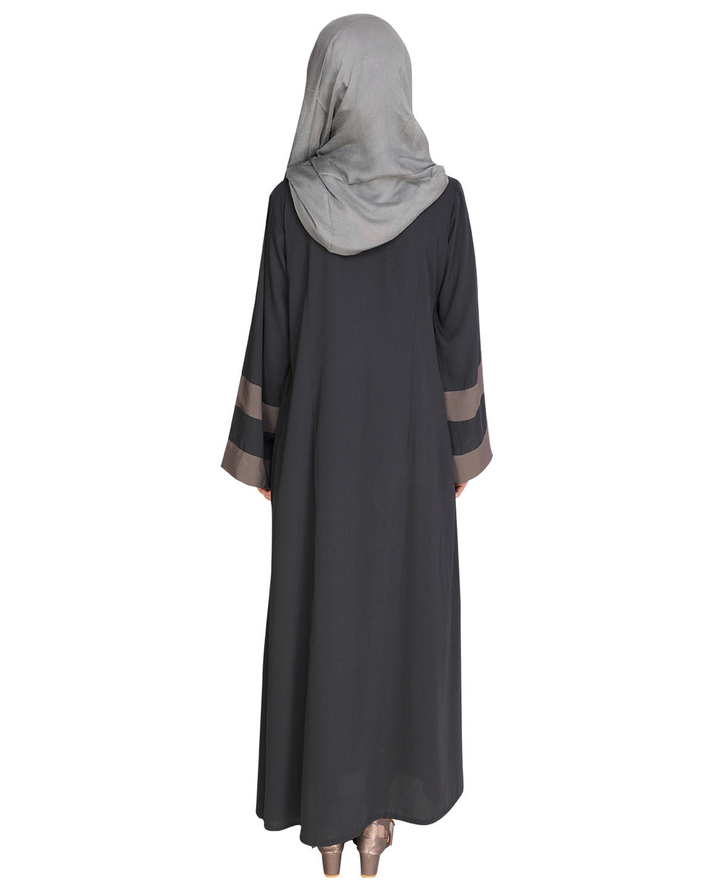 Contemporary Anchor Abaya Grey