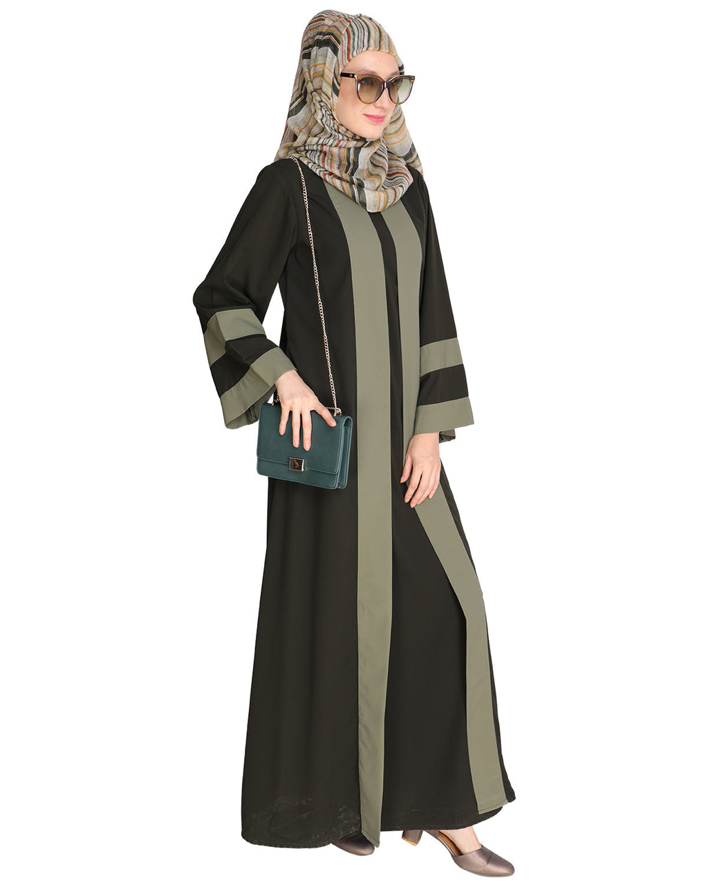 Contemporary Anchor Abaya Olive