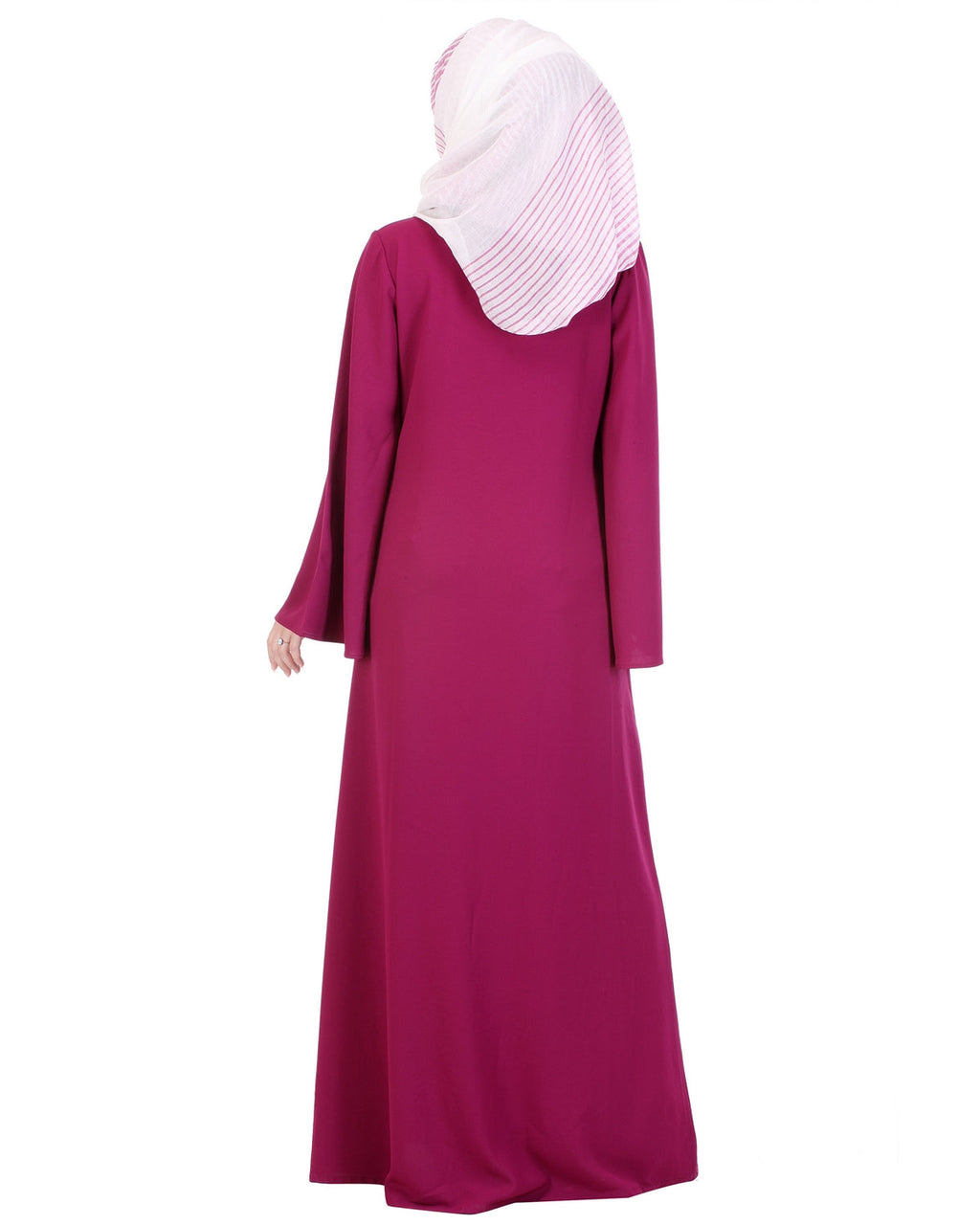 Flared Marsala Abaya Red