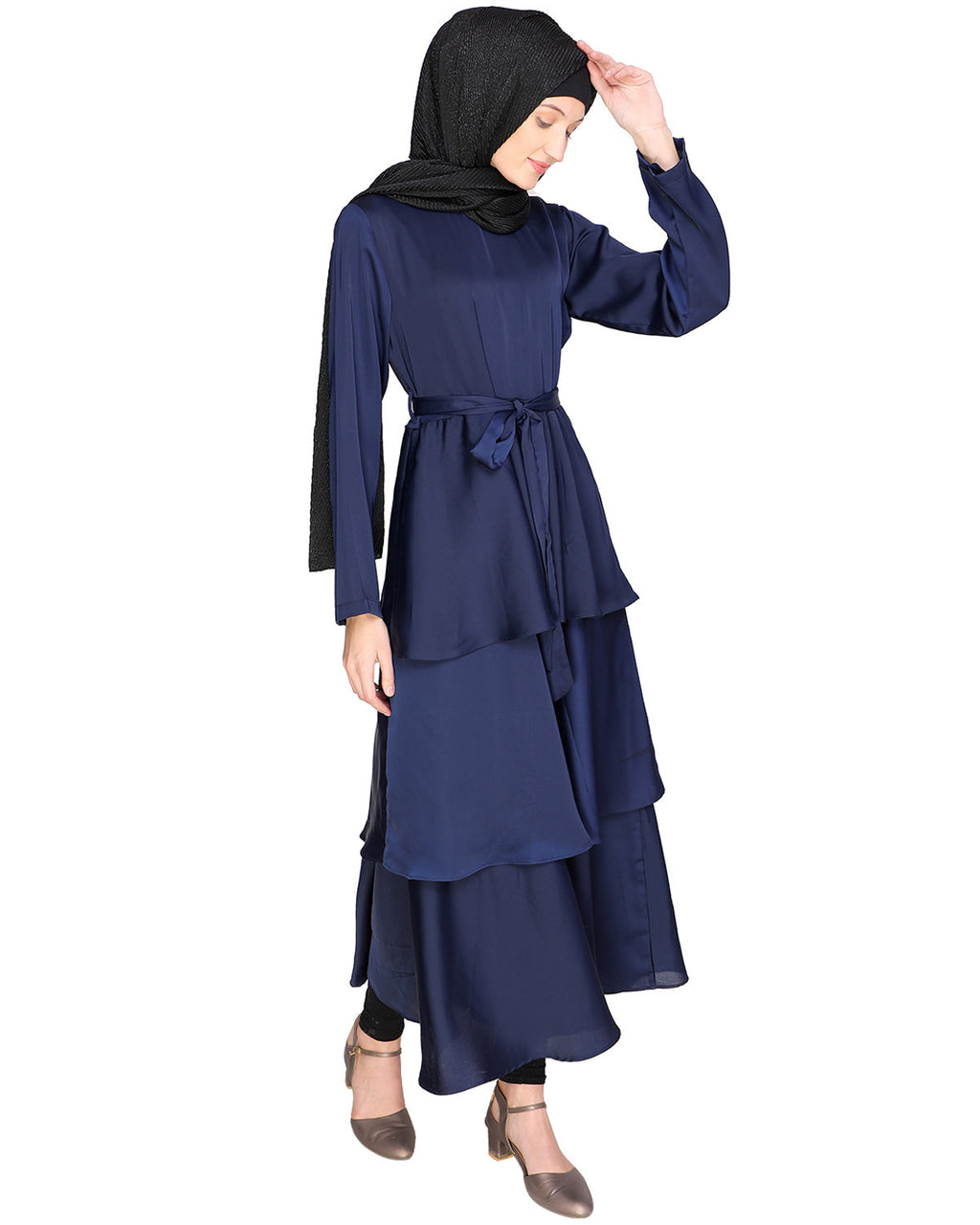 Layered Maxi Dress Blue