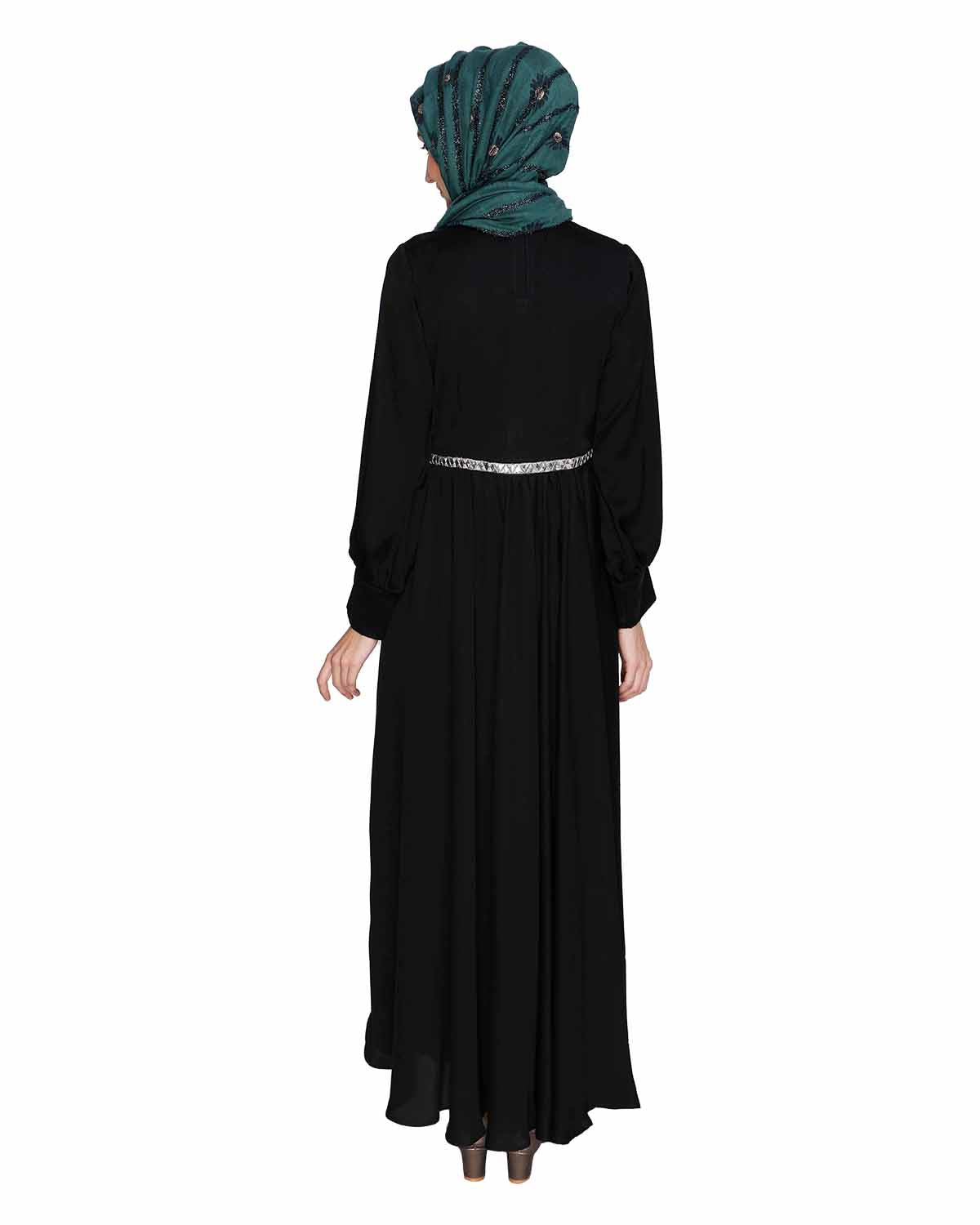 Flared Maxi Dress Black